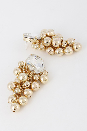 Pearl Bundled Dangle Rhinestone Stud Earring 5ICF2